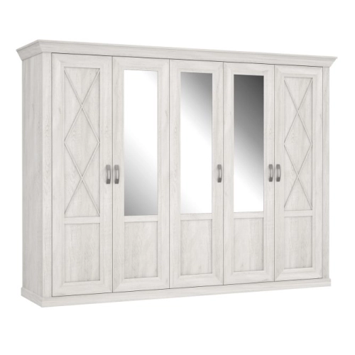 Szafa z lustrem 270 cm  Pinia Biała